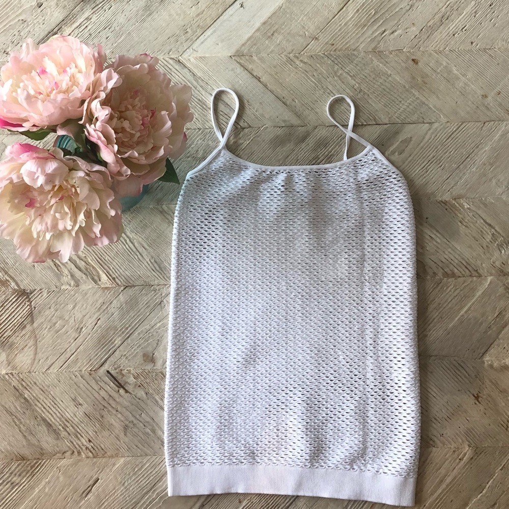NWT. Mesh White Cami